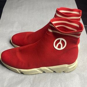 Stylish Red Women's Sock Sneakers